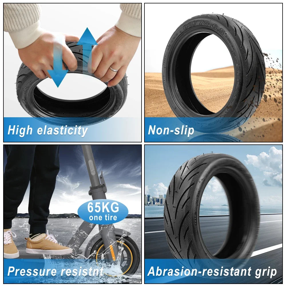 60/70-6.5 tubeless-rengas Segway Ninebot Max G30 / G30D / G30P -sähköpotkulaudalle – 10" etu- ja takarengas, ulkorengas