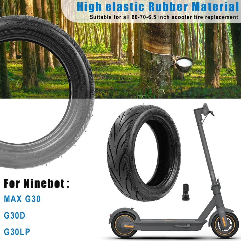 60/70-6.5 tubeless-rengas Segway Ninebot Max G30 / G30D / G30P -sähköpotkulaudalle – 10" etu- ja takarengas, ulkorengas