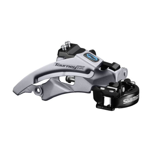 SHIMANO TOURNEY TX Etuvaihtaja FD-TX800-TS6-SET Kolmilehtinen TOP SWING Panta L (34,9 mm jossa sovitin 31,8 mm ja 28,6 mm)